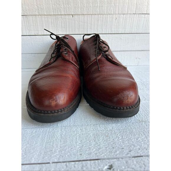 H.S. Trask Men’s Rugged Leather Workwear Oxford Shoes 9.5M USA Made main image 4